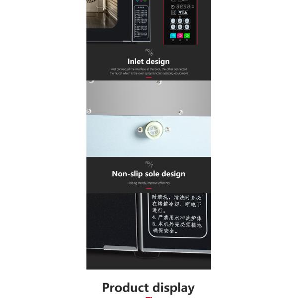 Stainless Steel Digital Glass Countertop Convection Oven for Bakery Bread Production