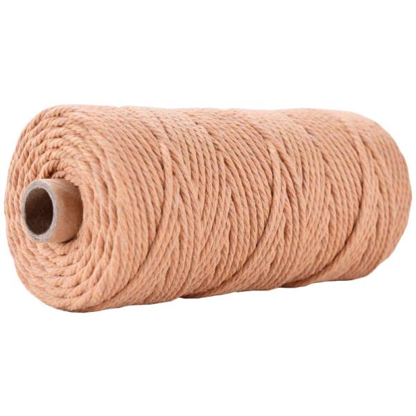 Зелёная 3-х нитейная витая нейлоновая веревка 3-миллиметровая макрамовая хлопчатовая веревка