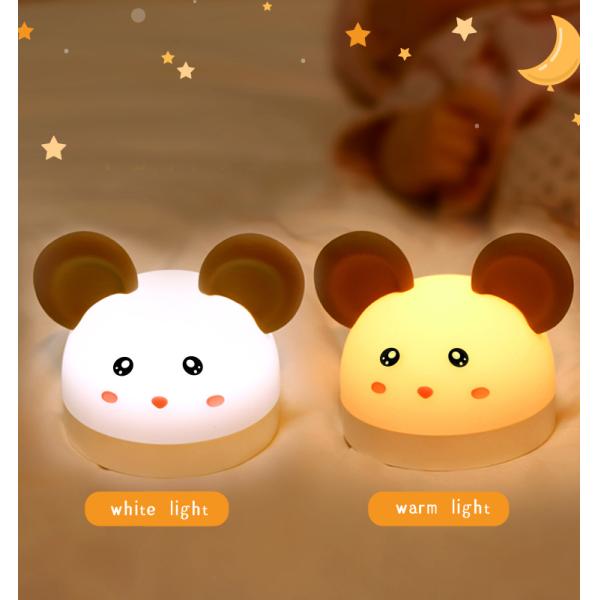 Lâmpada de brinquedo de silicone com silicone suave e 7 cores mudando