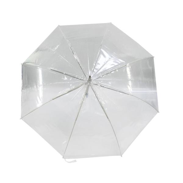Clear Canopy Umbrella for Rain Fiberglass Ribs and Customized Design 23 Inches with Aluminum Shaft