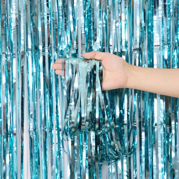 1m Blue Foil Door Curtain 1x2m Door Streamer Curtain Colorful Creative