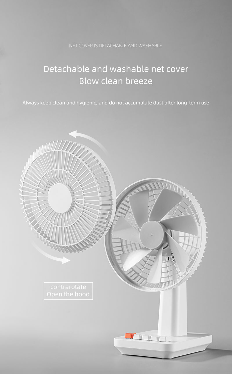 FUSMLI 2025 Usa Wholesale Supply Portable Fan 4000mah Summer Camping Desk Rechargeable Fan with an oscillating head