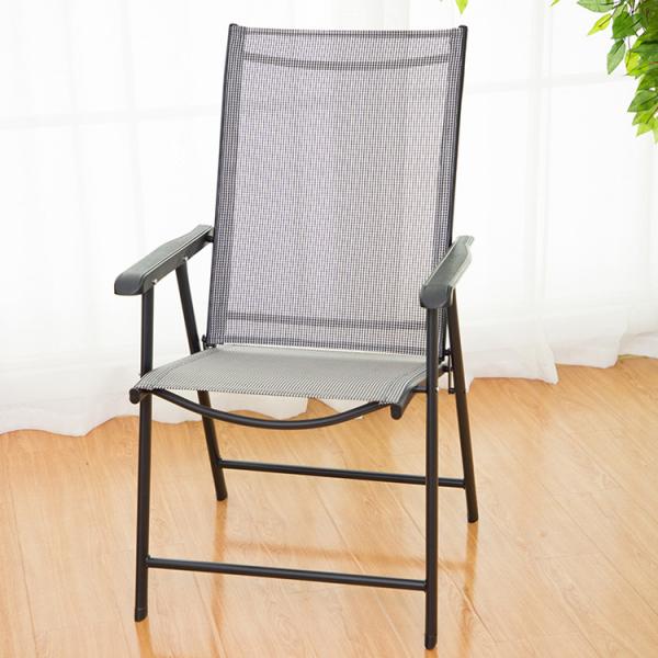 Aluminum Frame Outdoor Garden Set with Round Glass Top Dining Table and Teslin Chairs