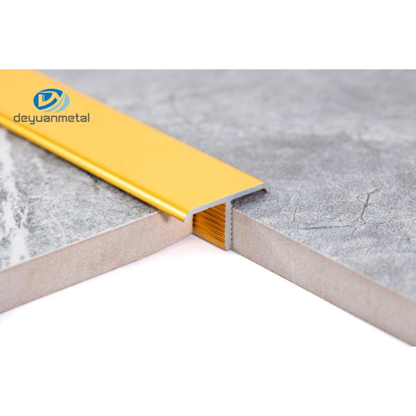 2.5m T Section Aluminium Extrusions 6063 Alu Material Anodized Brushed silver and gold For Wall Decoration