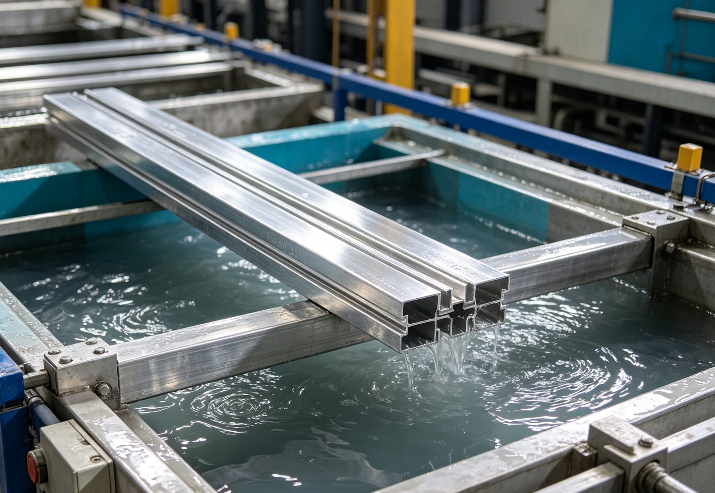 Automatic Horizontal Anodizing Line for Aluminum Profiles with 750T/month Output 6500mm Max Profile Length and 8-12µm Film Thickness