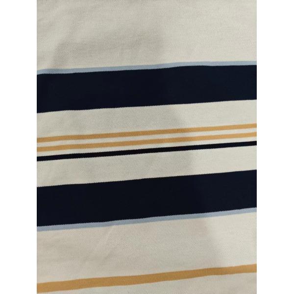 Отличная эластичность и прочная полосатая вязаная ткань для футболок