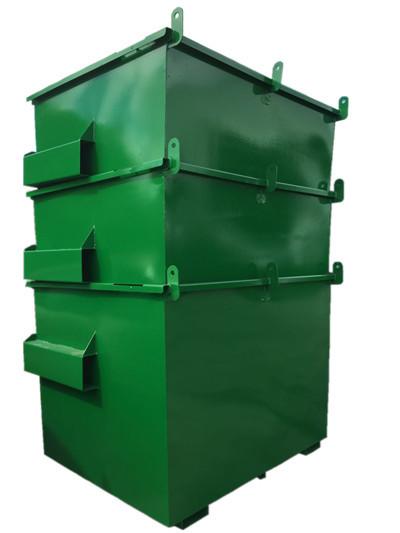 Réservoir de levage avant en acier commercial pour la collecte des déchets 1,5m3 - 6m3