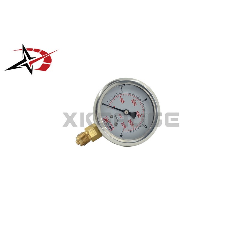 Radial SS304 Glycerin Filled Pressure Gauge 63mm 0–160 Bar / 0–2300 Psi