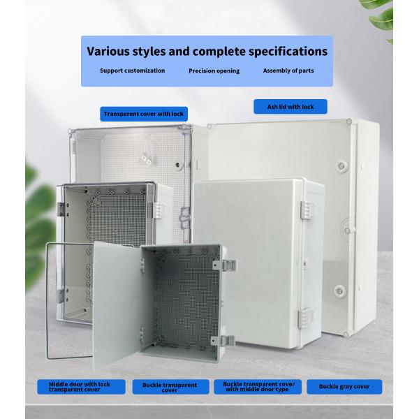 Caixa impermeável plástica elétrica do cerco da tampa transparente do PC do Abs da caixa de junção do fio IP66 do cabo