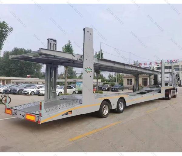 2 Axle Double Deck Car Carrier Trailer 6-8 Car Transporter Semi Trailer For Global