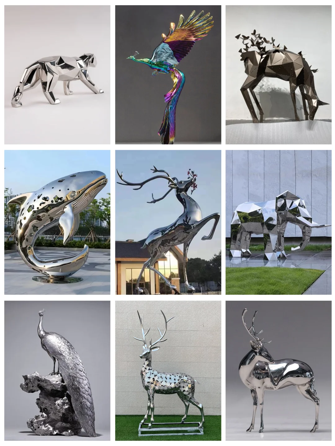 Laser Cut Leaf Pattern Abstract Metal Sculpture With Wave Design Modern Stainless Steel Art