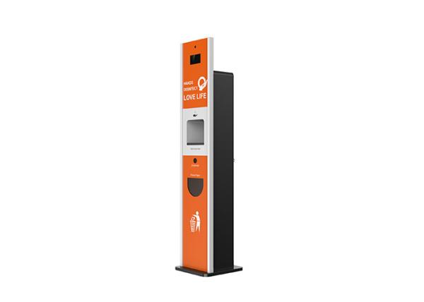 Commercial Orange Forehead Infrared Thermometer Soap Dispenser