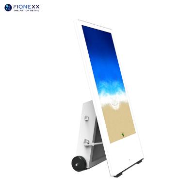 43-Inch Portable LCD Digital Signage Displays High Capacity Battery Powered Moveable For Retail Store