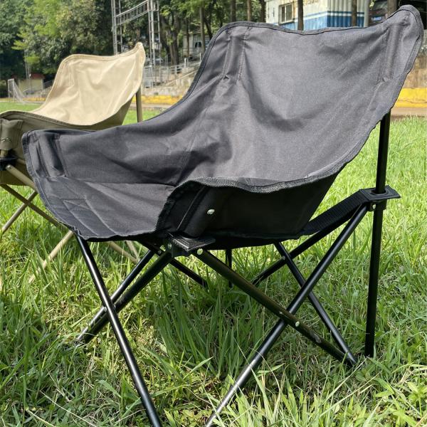 Garden Outdoor Furniture 2024 Foldable Portable Moon Chair for Camping Fishing and More