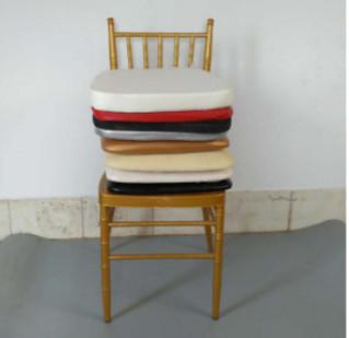 Plastic Acrylic Gold Resin Tiffany Chiavari Dining Chair with Cushion For Wedding