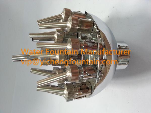 SS Adjustable 3 Layer Flower Water Fountain Nozzles Dancing Pattern Nozzle Heads