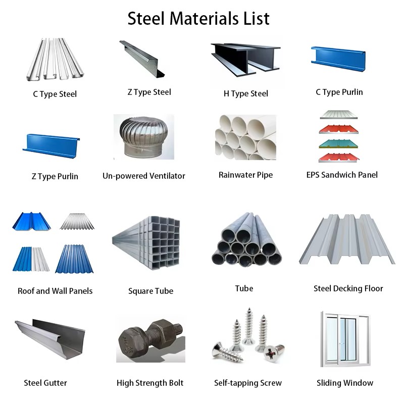 Industrial Prefab Steel Structure Workshop Design & Fabrication Layout for Plant Factory & Warehouse Building