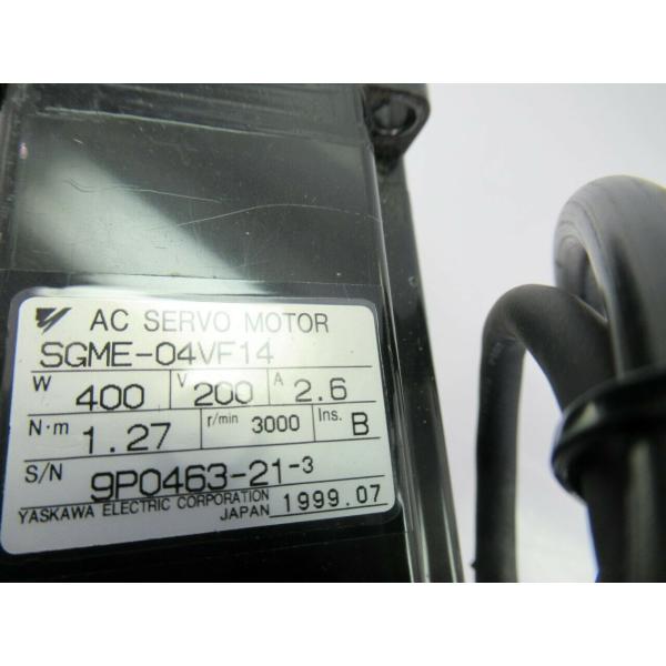 Yaskawa Electric Ac Servo Motor 400W  200V SGME-04VF14 2.6A