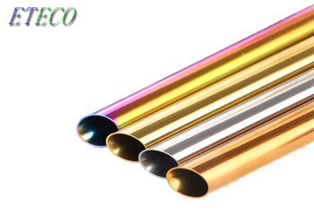 Party Drinking Metal Bubble Tea Straws 304 Stainless Steel ETECO Logo