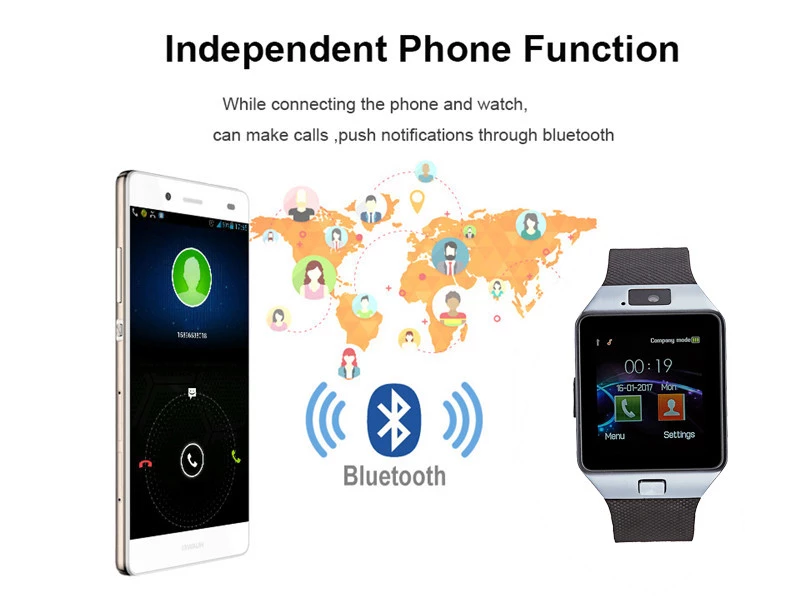2025 Hot Sale Smart Watch Dz09 Smartwatch With Camera Bt Support Android Ios With Sim Card Factory Price Android Smart Watch