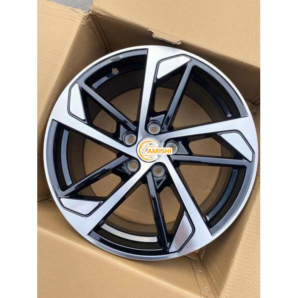 18 Inch ET46 5 Double Spoke Wheels , 66.5 Hole Rim For Audi