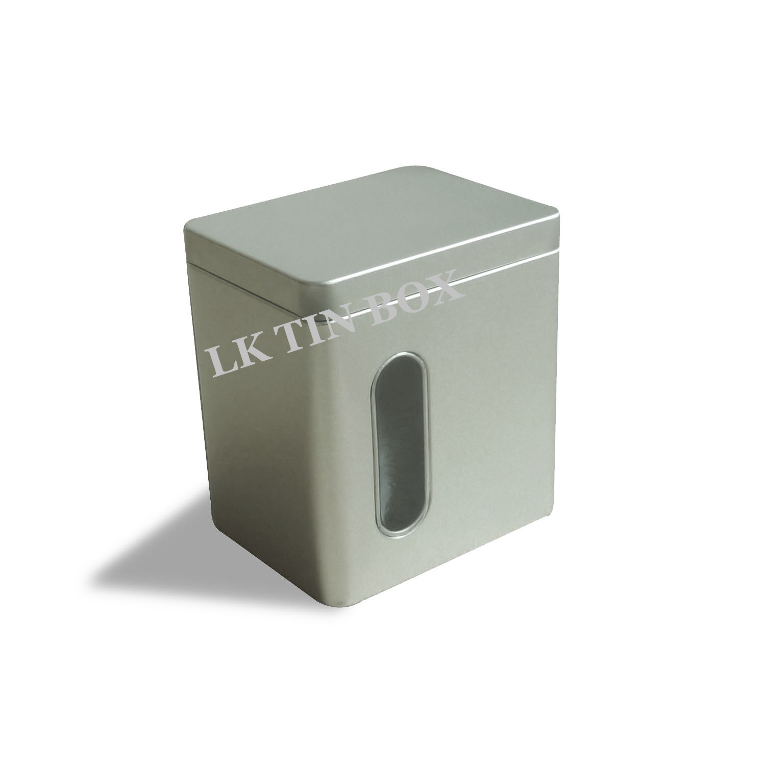 Pvc Window Green Tea Tin Boxes With Lids , Loose Tea Containers PMS Printing