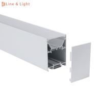 65*90mm Profil LED suspendu Lampes linéaires LED UGR<19 fournissant un éclairage vers le haut et vers le bas