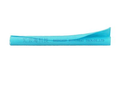 Auto azul do ANIMAL DE ESTIMAÇÃO que envolve Sleeving trançado rachado para o revestimento de fechamento do cabo