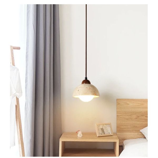 Wabi Sabi Pendant Light Designer Retro Stone Light Bedroom Bedside Dining Lights（WH-AP-676）