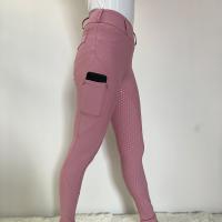 Calças de equitação rosa XXS respiráveis ​​e calças femininas equestres