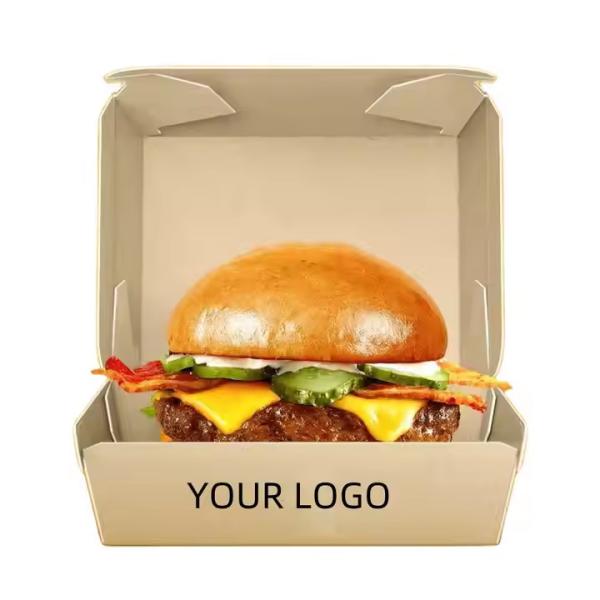 Customized Fast Food Packaging Burger Box with Full Set and Automatic Printing Process Machine