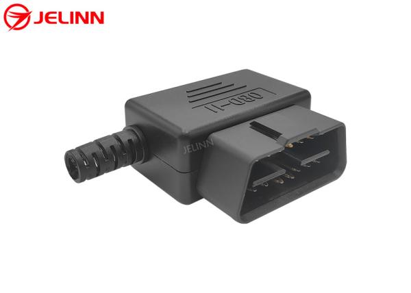 OBD 2 Plastic Housing Case OBD2 Shell and Male Connector With 90 Degree Right Angle Pins