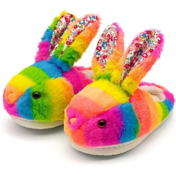 Animal Shape Kids Indoor Slippers , Childrens Warm Slippers Custom Colors And Sizes