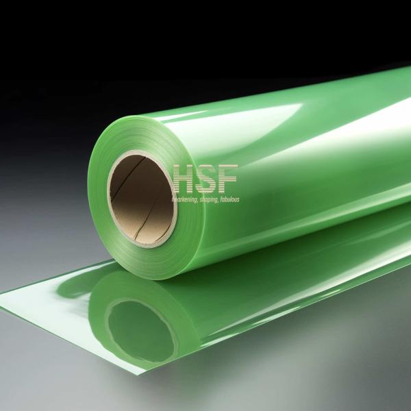 Film anti-statique vert transparent de polyéthylène téréphtalate PET