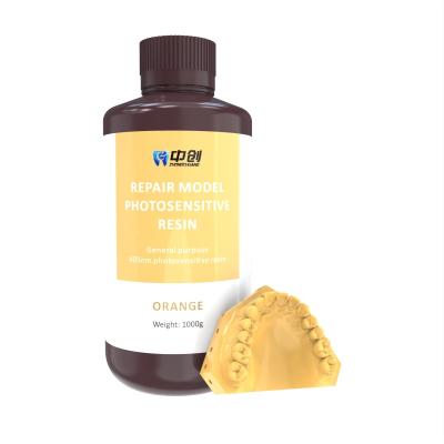 Resina DLP ultra resistente Reparação durável Modelo Dental Resina Laranja
