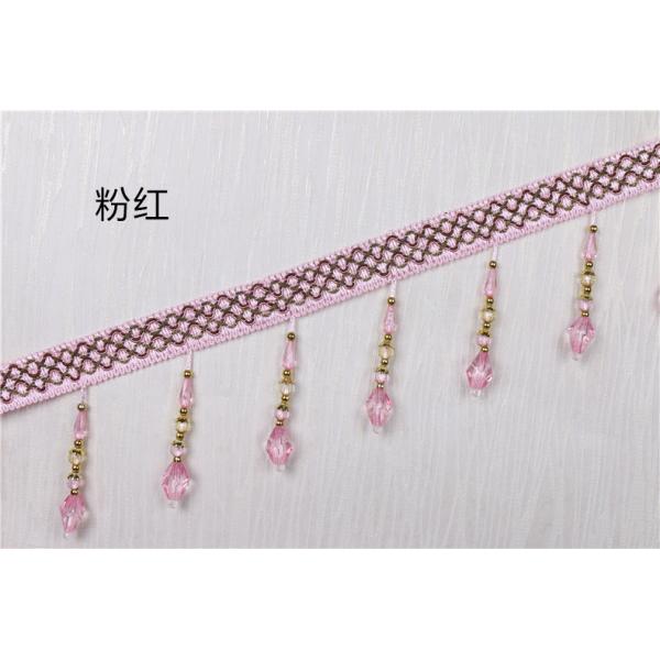 Handmade fashionable chain beads lace tassels fringes for curtain/sofa/pillow decoration