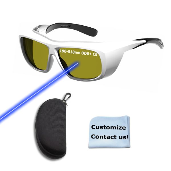 Certified 190-510nm OD6 Laser Protection Goggles 450nm Anti Blue Light for Laser  Diode Machine Laser Safety Glasses Lenses