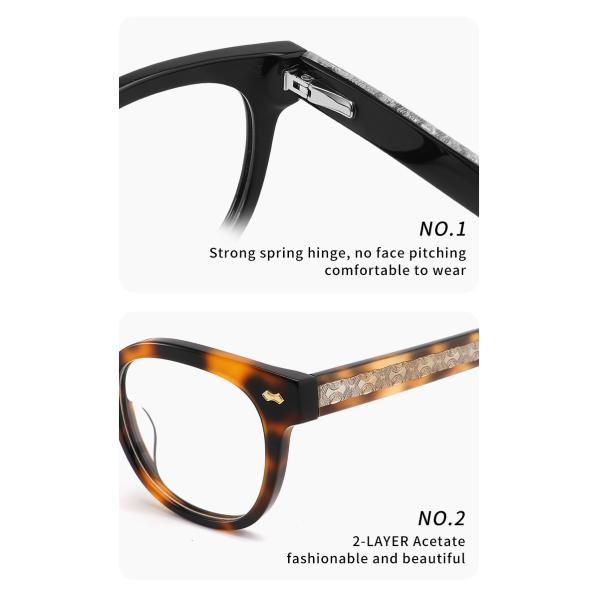 Шикарной круглой Eyewear объективов солнечных очков ацетата заменимой УЛЬТРАФИОЛЕТОВОЙ произведенный рукой