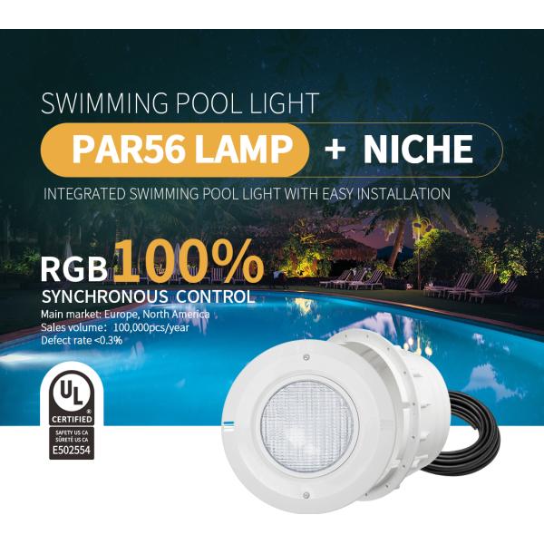 UL управлением 18W SMD5050 100% одновременный пластиковый аттестовал свет PAR56 бассейна