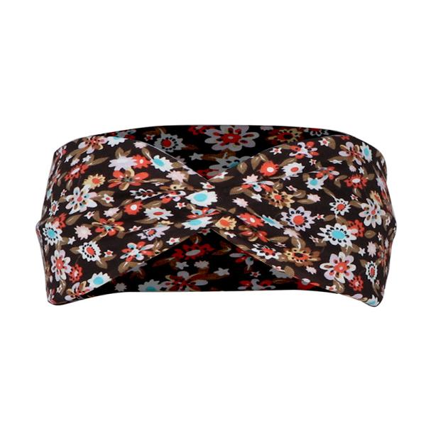 100% cotton Women Head Scarves Floral Elastic Headband for Running