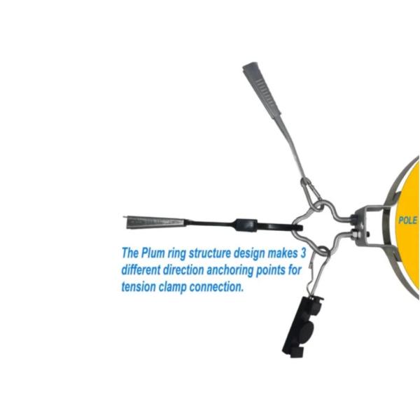 ZCGSC-07 - Горячая оцинкованная сталь Плюмовый цветок Тип столбиковый кронштейн с крючком ретрактора для FTTH