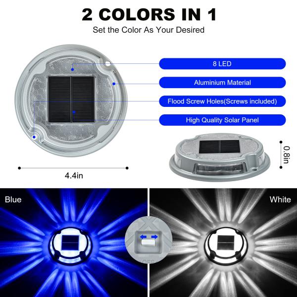 Wall Mounted Solar Powered Deck Light with Space-saving Installation