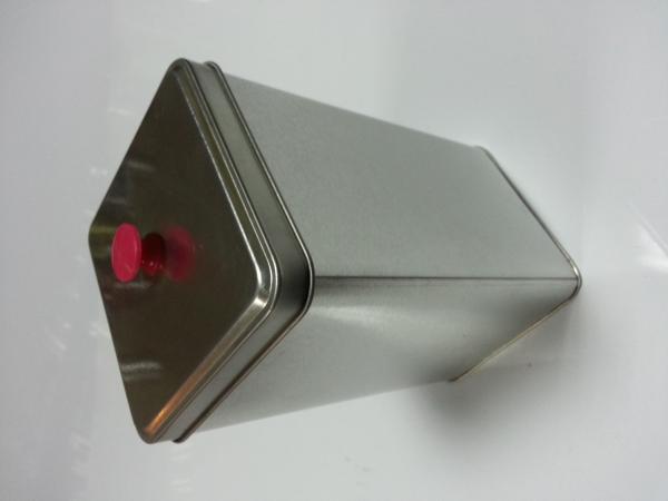 Impressão deslocada do metal dourado do recipiente de armazenamento do chá da lata do retângulo