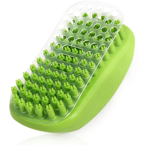 Bath Soothing Dog Wash Scrubber Rubber PET Massage Brush For Long Short Hair