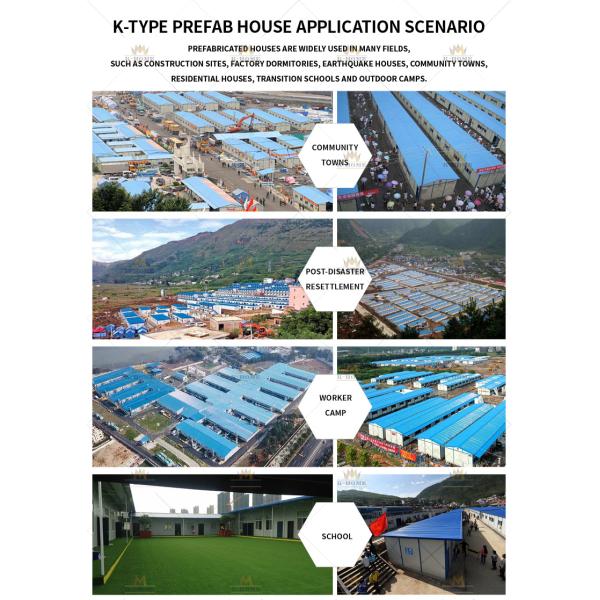 Изготовленные здания работника стальной структуры прослаивают дома Prefab панели