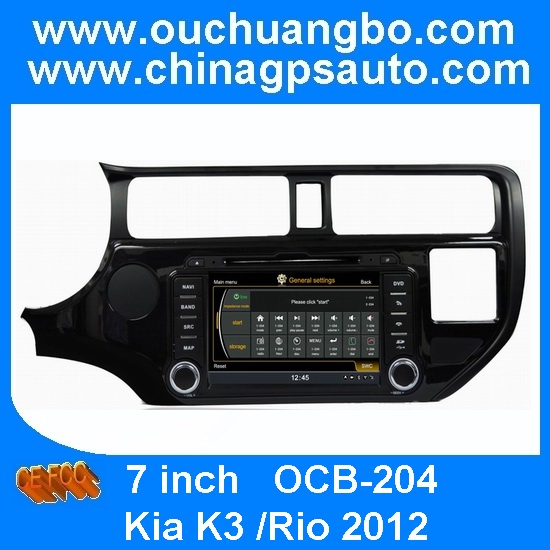 Ouchuangbo Car DVD Radio Head Unit Sat Nav for Kia K3 /Rio 2012 iPod 3GWifi Hot TV S100 System OCB-204