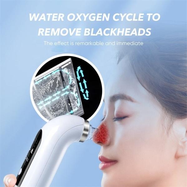 Waterproof Blackhead Remover Small Bubble Visualization Black Vacuum for Face Targeting