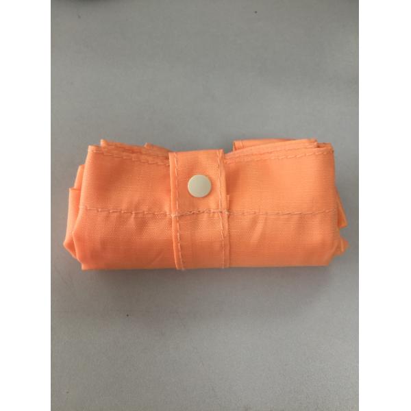 Orange Ripstop Waterproof Reusable Folding Shopping Bags OEM / ODM Available