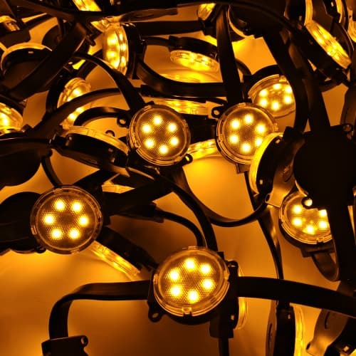 50mm Transparent Permanent High Brightness LED Point Light RGB Changeable IP67 Waterproof Outdoor Decoration