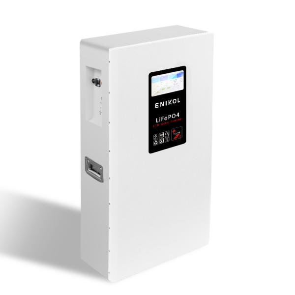 Сенсорный экран 15 кВт / ч. Силовая стена Монтируется 51.2В 300АХ LiFePo4 аккумулятор Белая окрашенная сталь